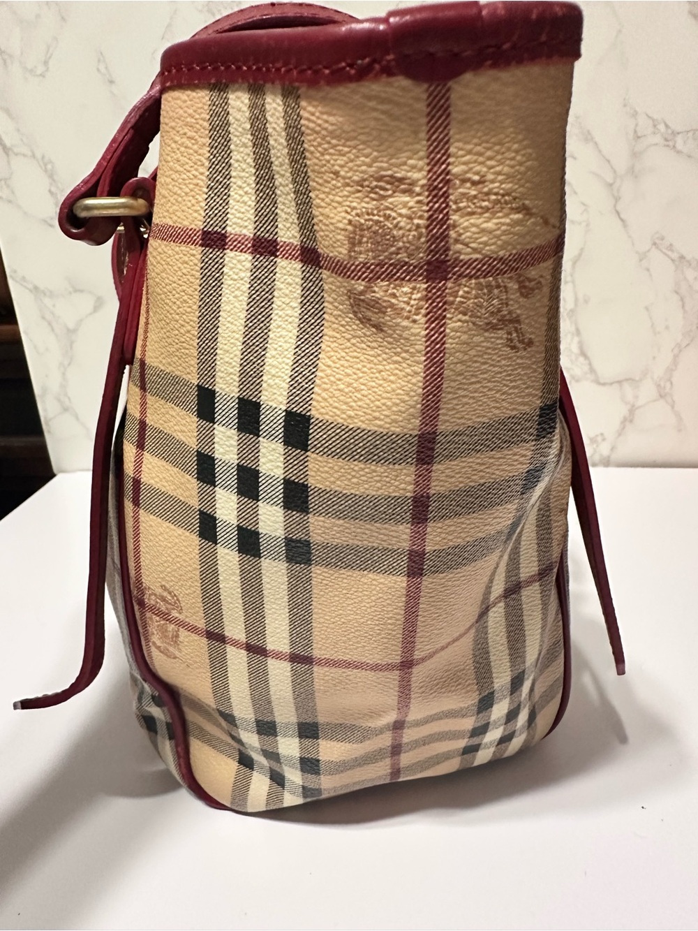 BURBERRY ❤️🌟HAYMARKET CHECK TOTE BAG ⭐️ - Picture 2 of 9
